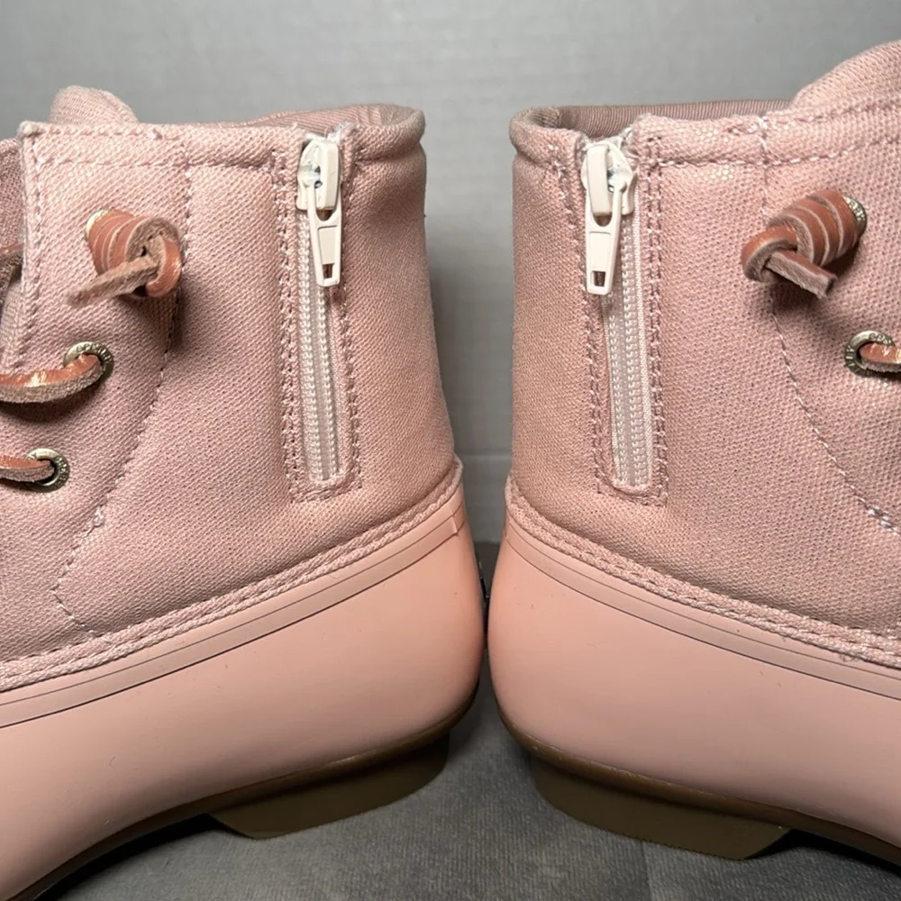 NWOT Sperry Kids Saltwater Rain Boots Blush Pink Size 6